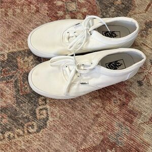 Vans Classic White Lace-Up Sneakers